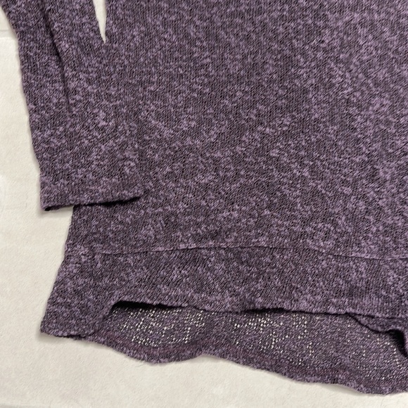 American Eagle Purple blend mock turtleneck sweater pullover, layered front, M - Picture 5 of 8